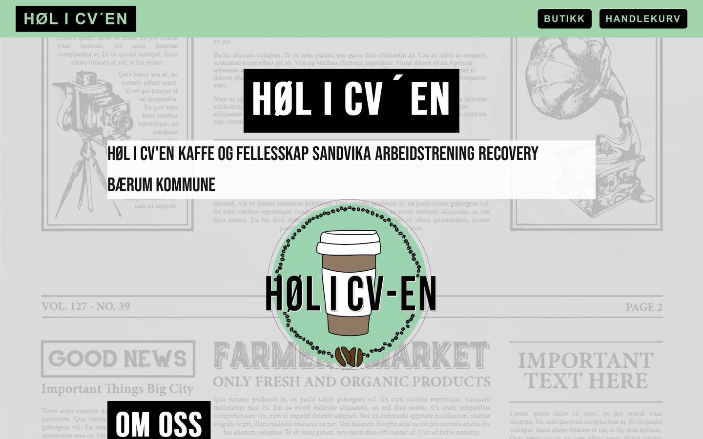Høl i CV’en, front page